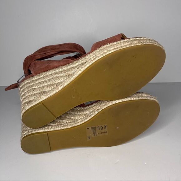 & OTHER STORIES Suede Lace Up Espadrille Wedges size 7 - Picture 9 of 10